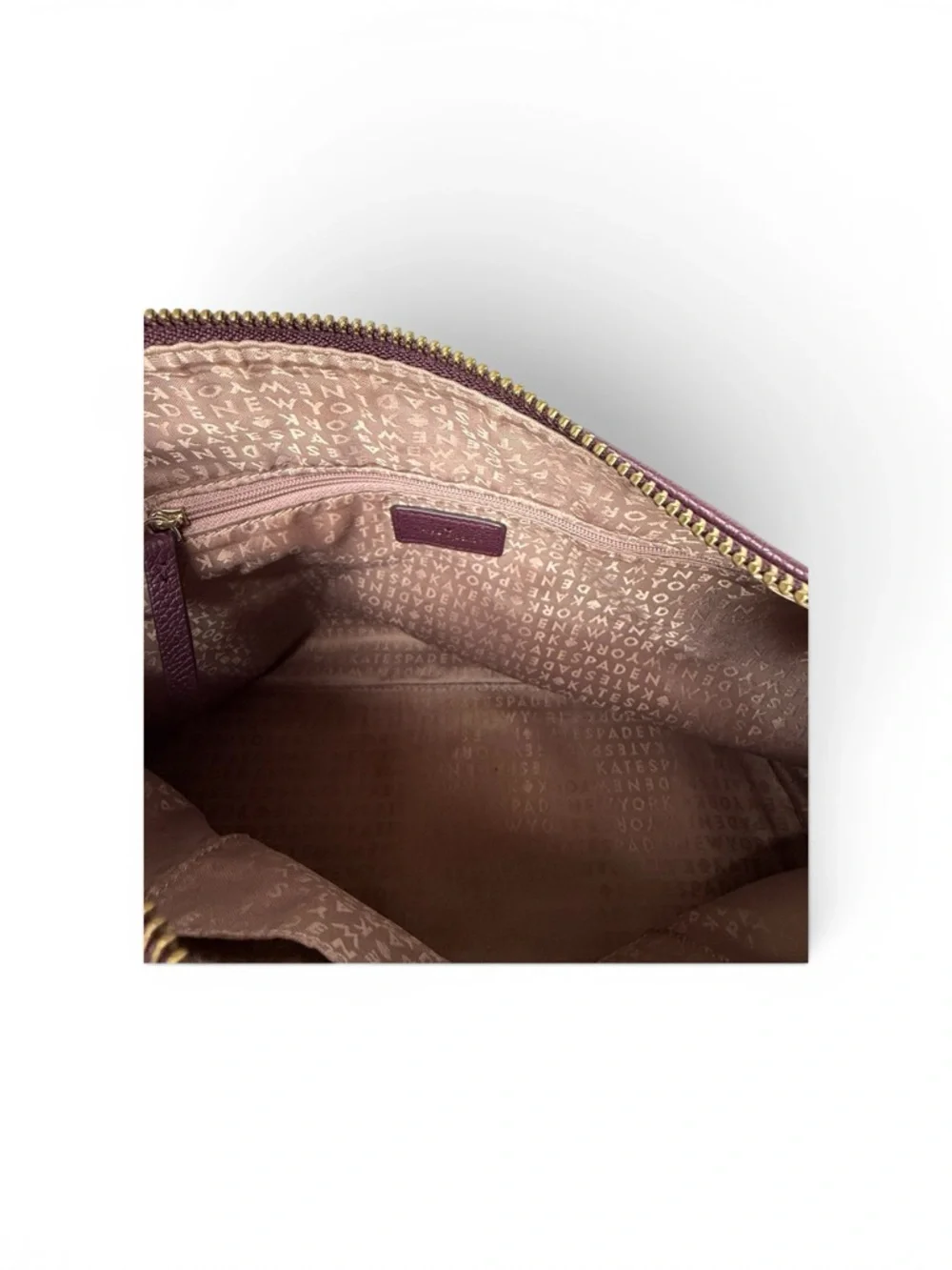 Kate Spade Pebbled Leather Hobo Bag – Deep Plum/Purple – Gold Hardware